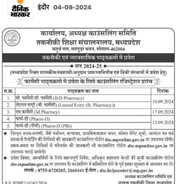 Admission Notice 2024-25